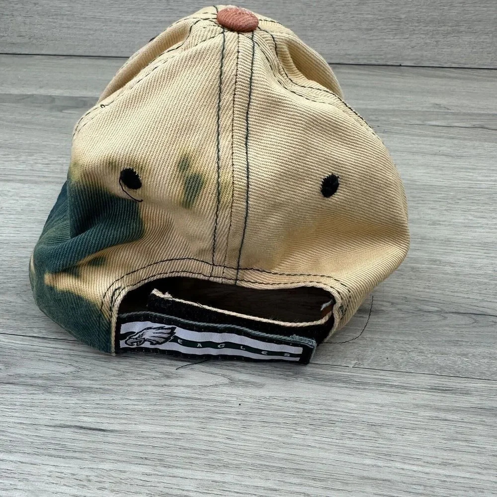 Philadelphia Eagles NFL Team Apparel hat Yellow Green One Size Strap‎ Back